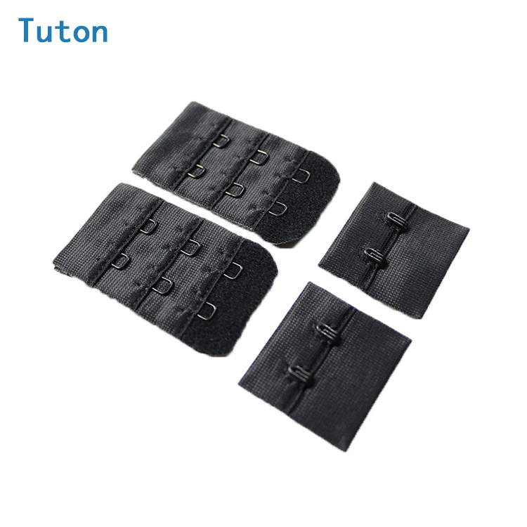 TUTON Cheap Price Underwear Accessories Garment Hook And Eye Tape Back Side Lock Tape 2 Hooks Bra Buckle