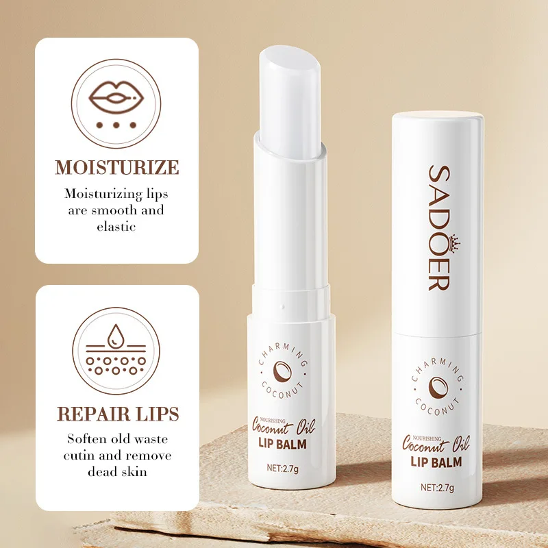 Coconut Oil Serum Moisturizing Dry Lips Coconut Lip Balm 2.7g