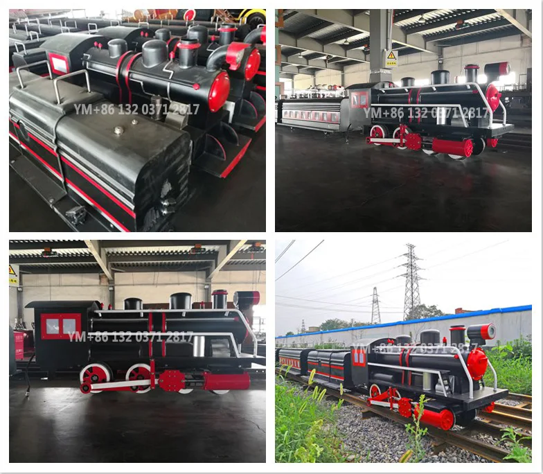 Factory Direct Sale  large railway ride in an amusement park amusement track train