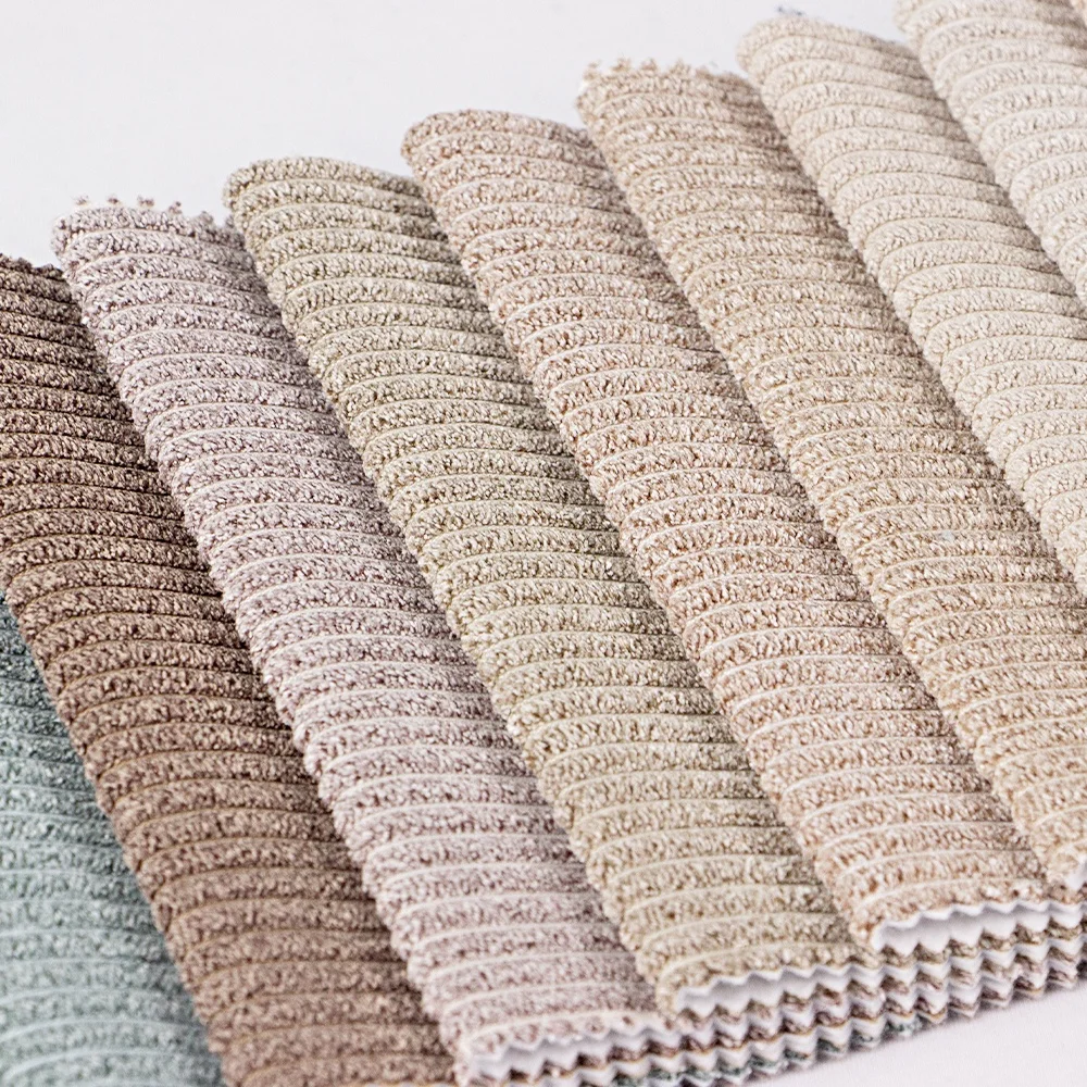 New collection upholstery fabric stripe velvet pattern Polyester with pongee backing   Fabric For Home textile