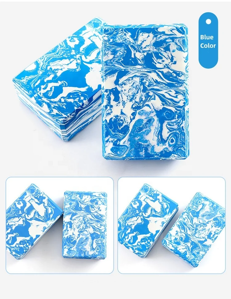 180g eva foam camo yoga brick 3*6*9 inch non slip camouflage eva marble yoga block