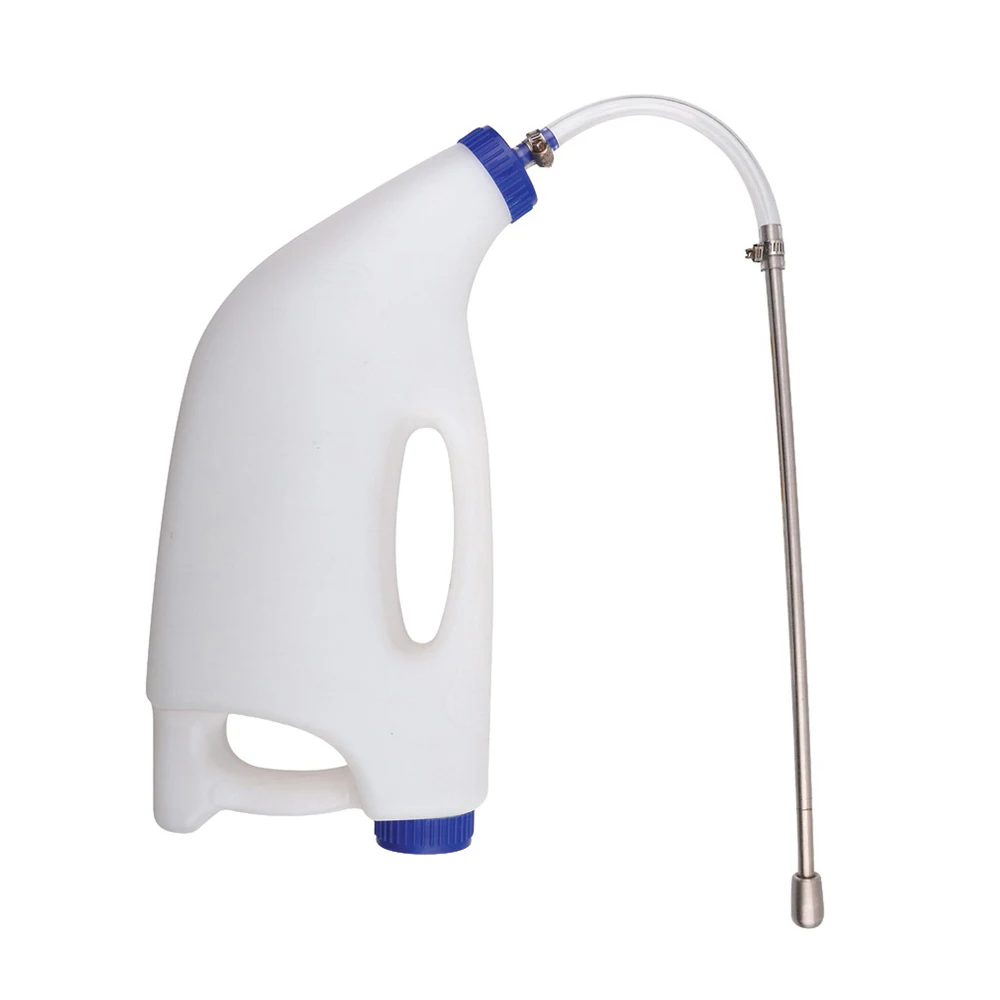 Hot sale calf milk 3L bottle livestock oral liquid feeder cattle and sheep feeding horizontal bottle stainless steel probe