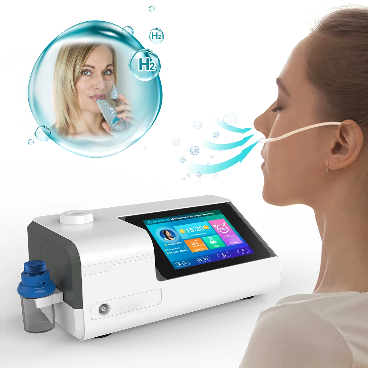 Машина для ингаляции газообразного водорода, горячая Распродажа, генератор, чистая Водородная вода, водородный газ, дыхание
