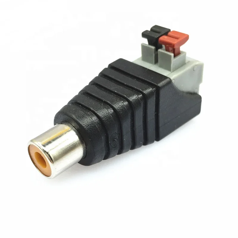 High quality AV Female terminals Plug CCTV System Screw type RCA Female Connector