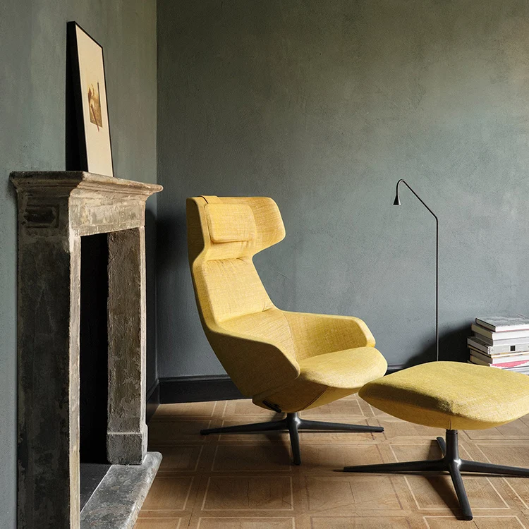 Luxury living room swivel leisure lounge Modern sofa chair with Ottoman Office furniture chairs modern high-back sofa chairs