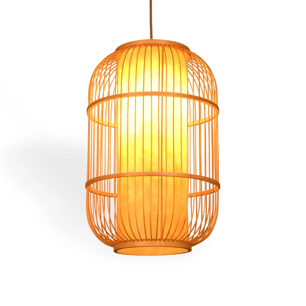 Customized high quality natural Rattan hanging lamp decorative light rattan lantern lamp for hotel