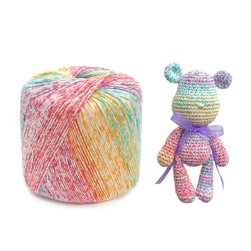  Yarncrafts Модная тонкая пряжа из 100% хлопка красивые летние цвета ручное вязание крючком