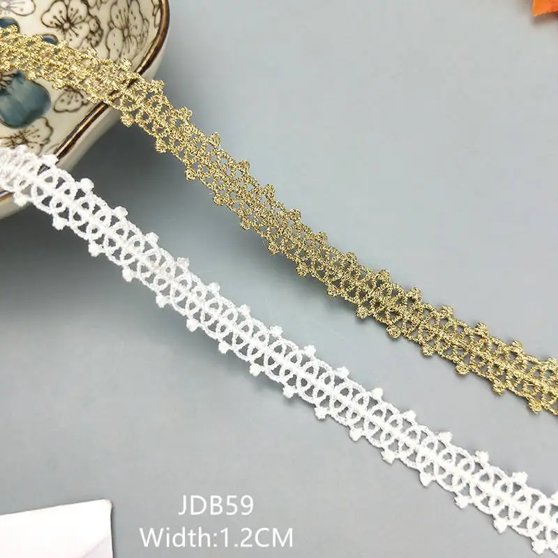 New Product High Grade Metal Trim Lace Ethnic Style Fancy Wedding Dress Embroidery Gold Lace JDB59