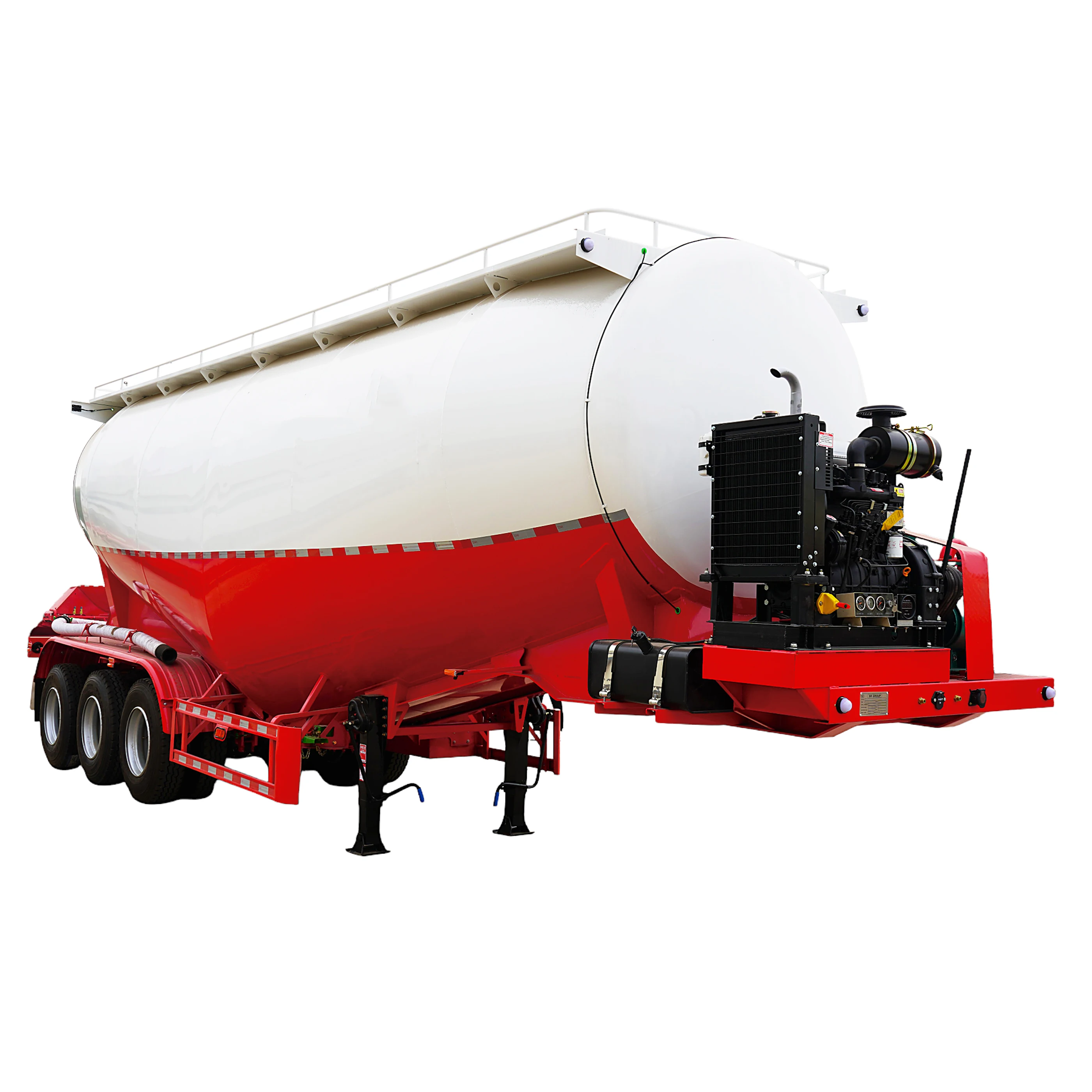 3 axle 42 square v shape Pneumatic Tanker Powder Tanker silo cement bulk tanker semi trailers