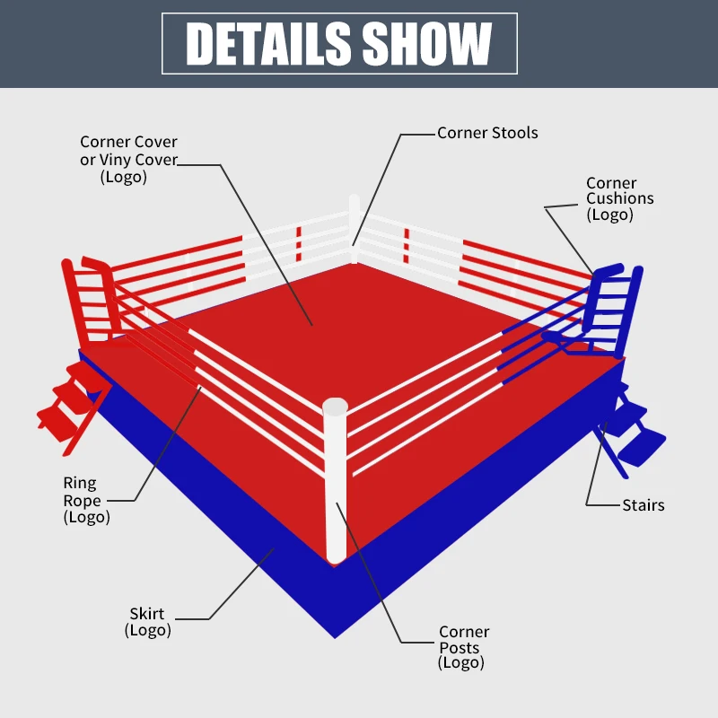 Factory made boxing ring professional wrestling ring