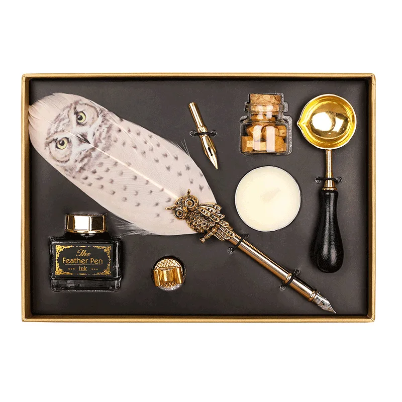 Новая перьевая ручка с чернилами перо герметизация воск штамп авторучка набор подарочная коробка