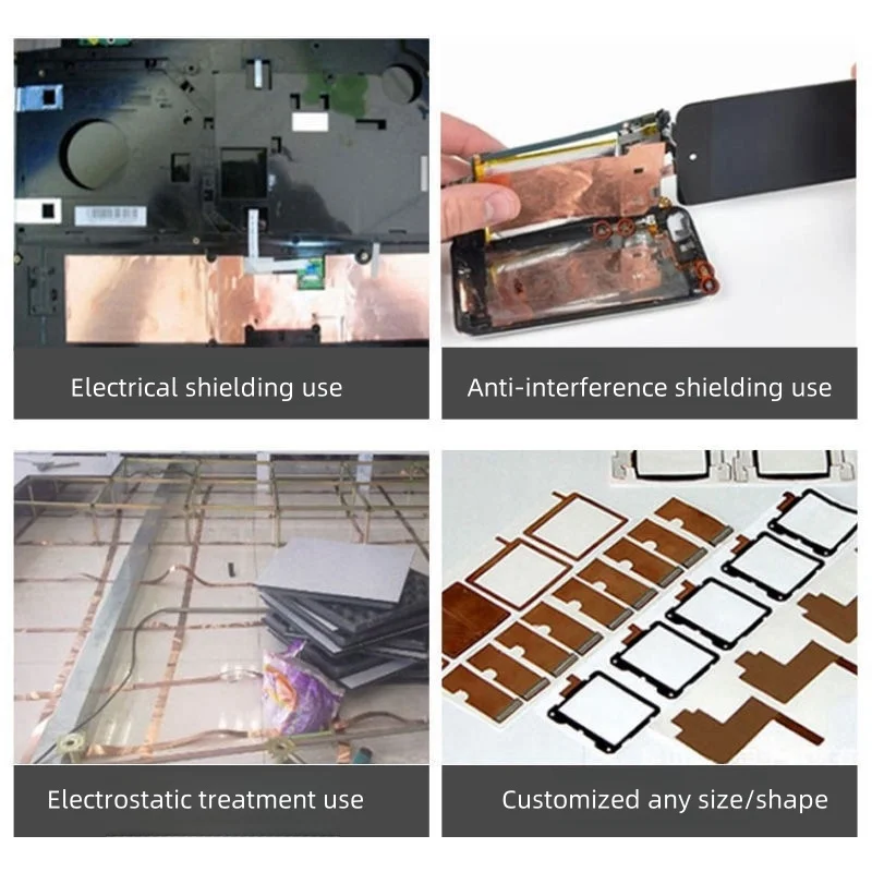 Conductive Adhesive Composite Die Cut Self Studio Line Insulation Copper Foil Sheets Tape With Adhesive
