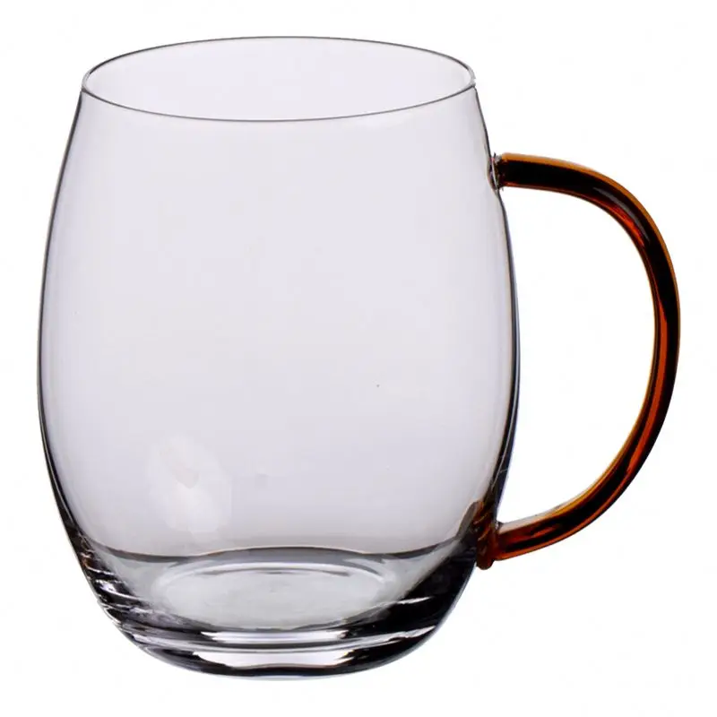Лидер продаж стеклянная кружка с цветной ручкой 255 мл