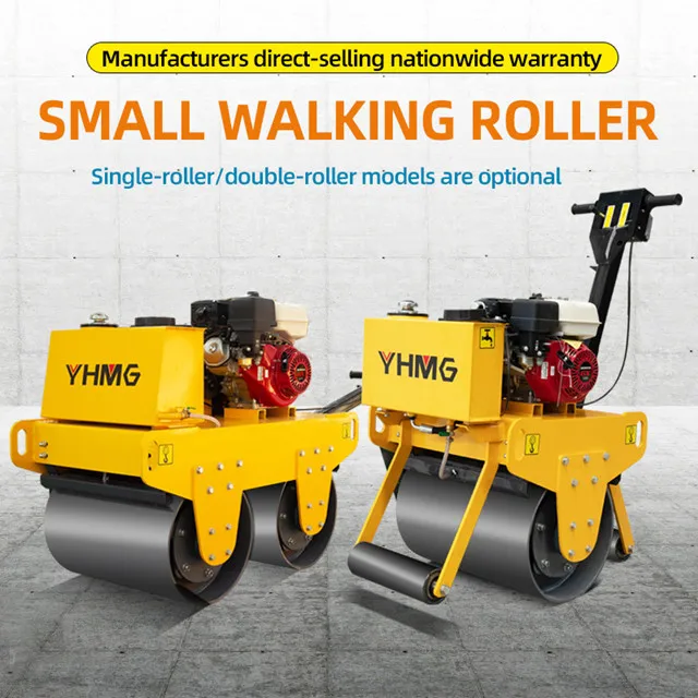 600mm Double Drum Walk Behind Road Roller Hand Held Soil Compactor