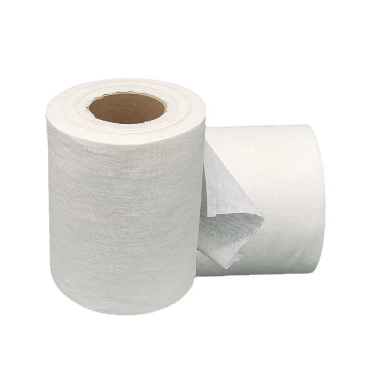 Factory Custom Elasticity Water Absorption Cross Spunlace Nonwoven Fabric Raw Material For Make Wet Wipe