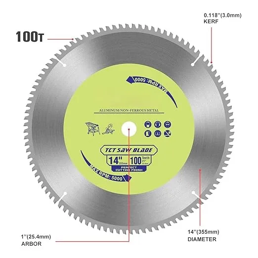 High Quality TCT Circular Saw Blade Cutting Disc Aluminium Cutter  Tct Saw Blade for Cutting Aluminium and Other Non-Ferrous