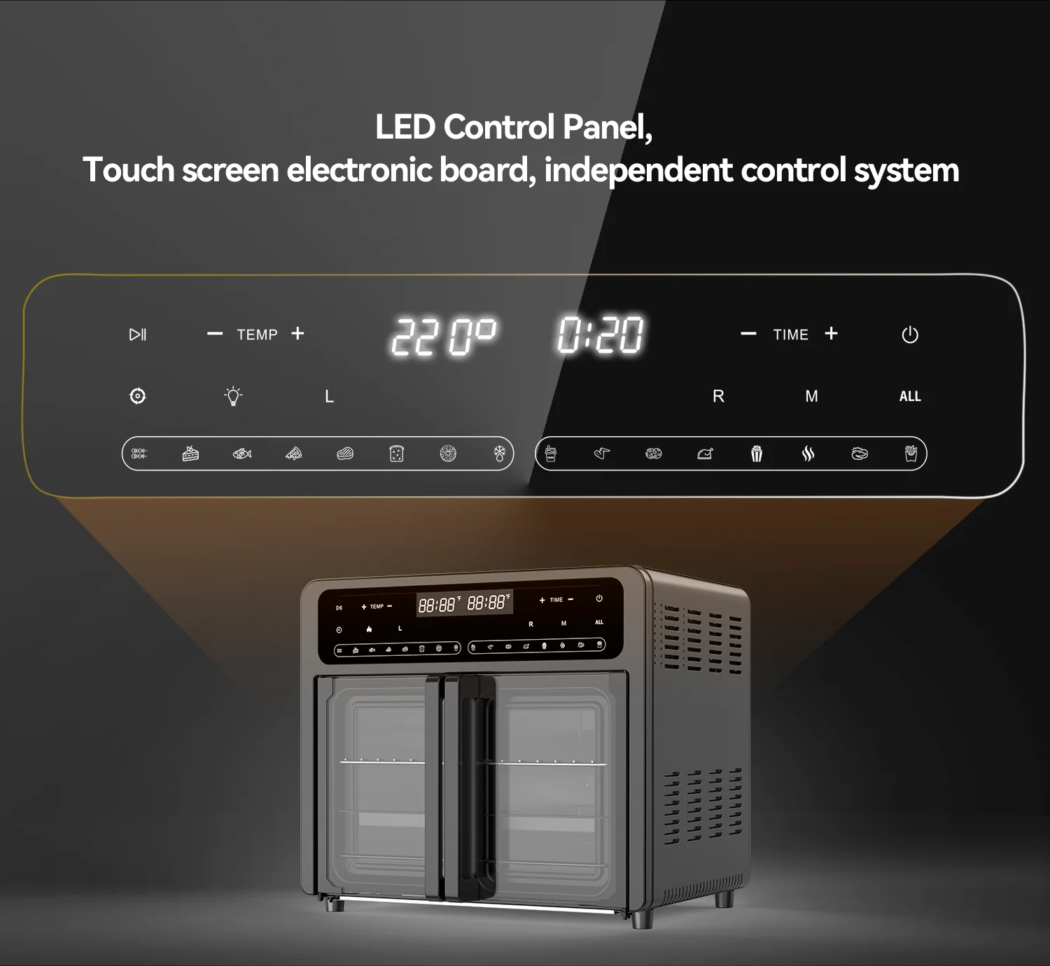 Новинка горячая Распродажа воздушная фритюрница 24 л духовка без масла большая емкость электрическая воздушные фритюрницы с цифровым