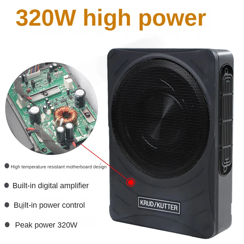 Factory sales car modified audio subwoofer modified truck ultra-thin high-power special car seat audio 12V24V