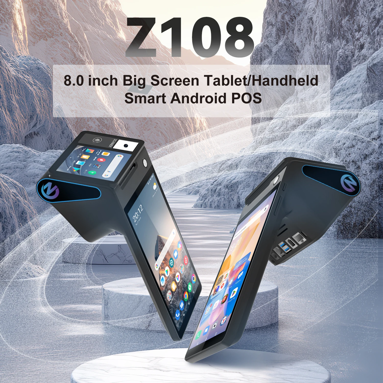 Z108 8-дюймовый Android 13 Wifi терминал Pos ресторан онлайн заказ печатная машина для доставки еды