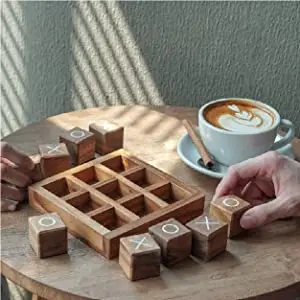  Игра JUNJI Tic Tac Toe для детей и семьи деревянные настольные игры кофейный столик Декор семейные классическая настольная