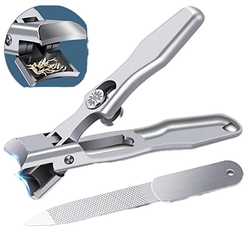 Professional Large Opening Anti-Splash Nail Clippers Set Stainless Steel Manicure Beauty Tool for Pedicure