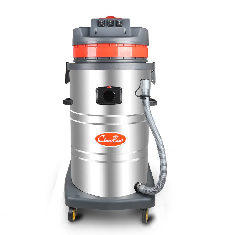Пылесос промышленный для сухой и влажной уборки 3000 Вт 3 двигателя 80 л