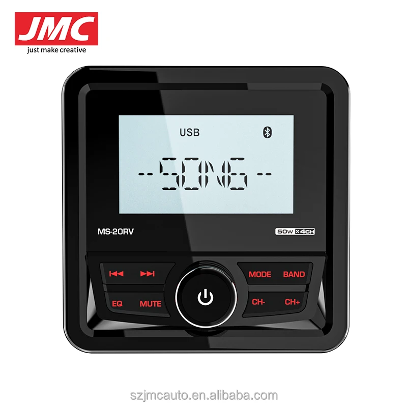 JMC Waterproof Marine Stereo Radio With BT Moto Audio Boat Car MP3 Player Auto Sound System FM AM Receiver For SPA UTV AT