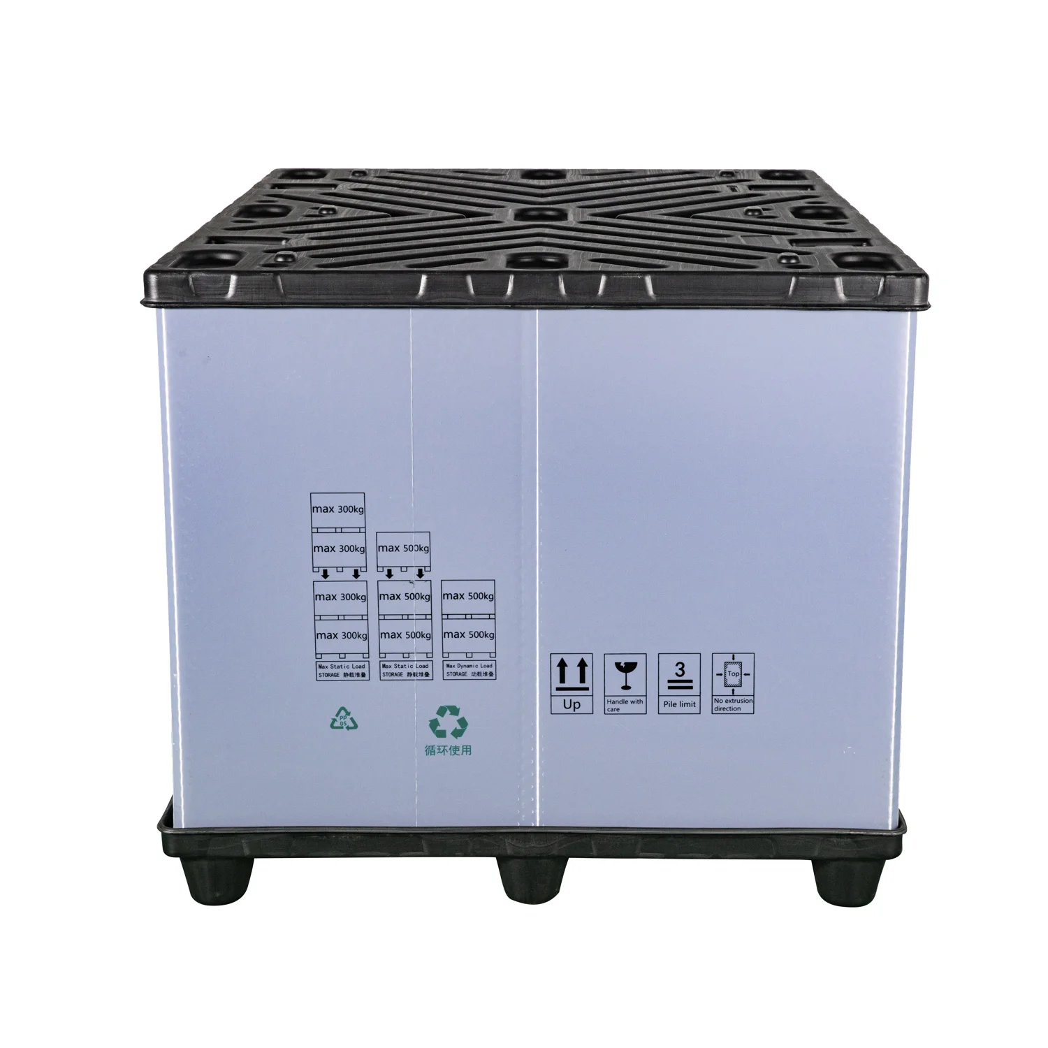 Многоразовый контейнер для поддонов из гофрированного пластика