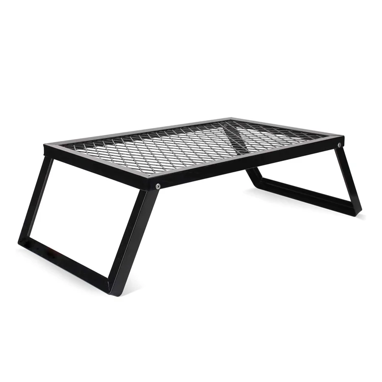 Factory wholesale OEM charcoal portable folding barbecue grill Heavy Duty Folding Campfire Grill