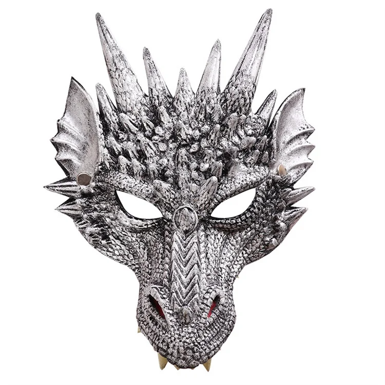 Halloween Pu Dragon Party Mask Carnival Halloween Party PU Foam 3D Animal Dragon Mask Halloween Party Decorations