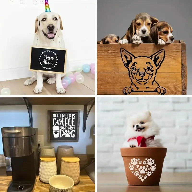 DIY Stencils For Painting Pets Pictures Drawing Template Drawing Ruler for Planners Scrapbook