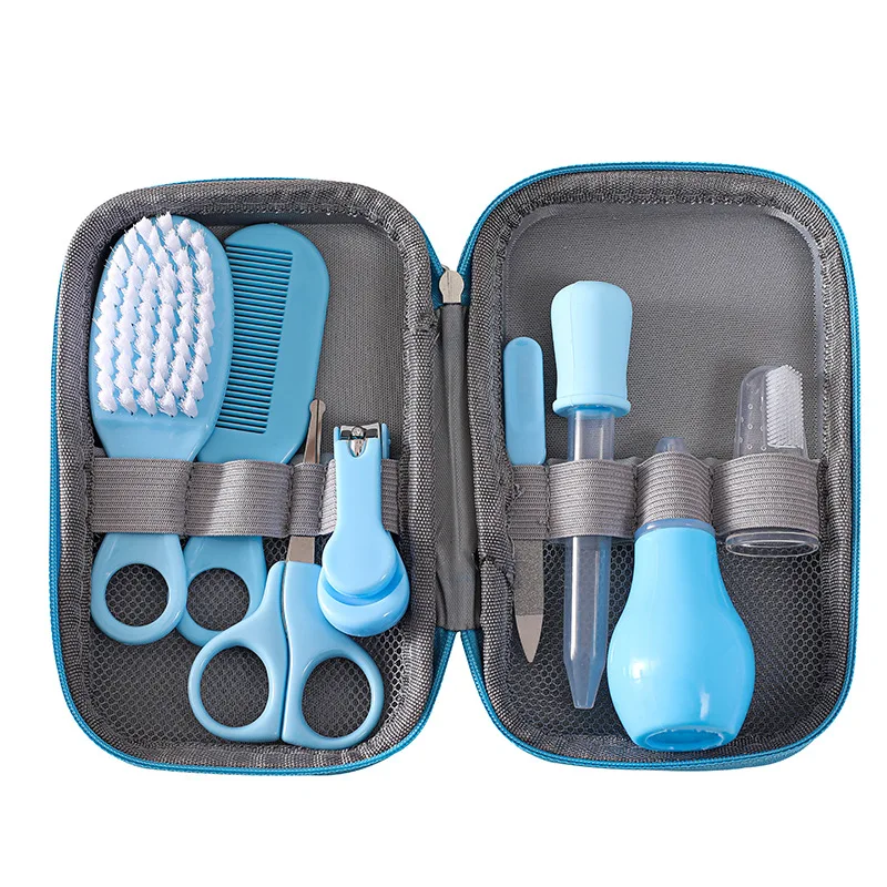 8 PCS High Quality Safety Baby Care Accessory Kit Set Thermometer Nasal Aspirator Care Newborn Grooming Kits