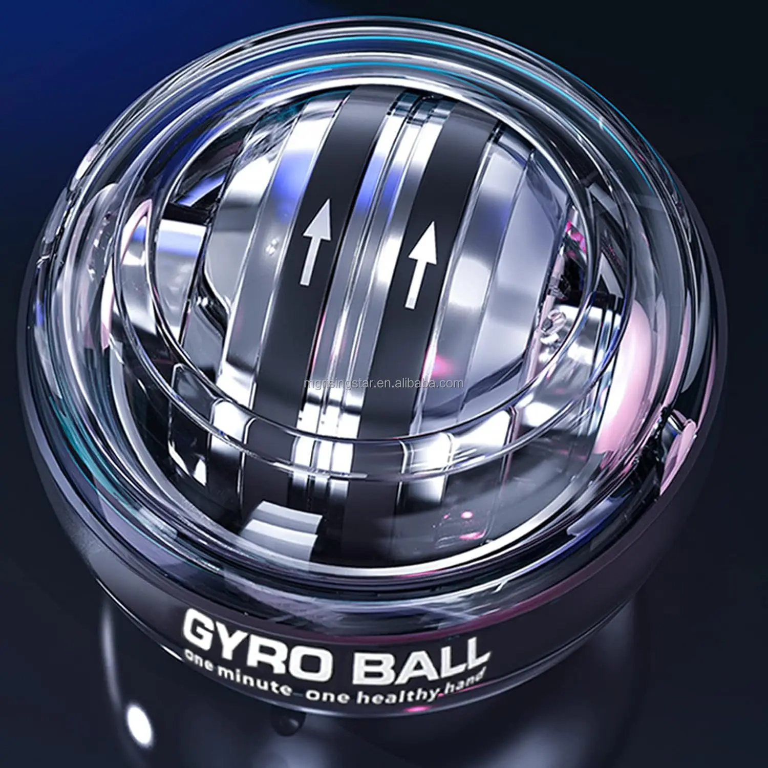 RS Gyro Ball Wrist Power Forearm Exerciser Gyroball Wrist Arm Trainer Exerciser LED Light Gym Forearm Power Wrist Gyro Ball