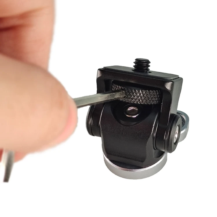 Vlogger Monitor Mount Adapter with Cold Shoe Ball head Monitor Bracket Mic Holder 1/4 Screw