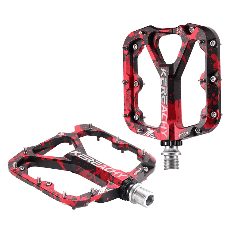 Kereachy multi-color mountain road bike ultra light non-slip pedal bicycle 3 bearing pedal aluminum alloy bicycle flat pedal