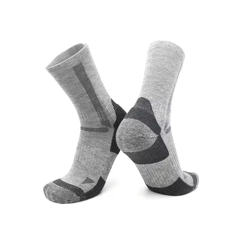 Custom logo sock Merino wool thick wool socks Cushioned Trekking Work Outdoor Hiking Men Socks