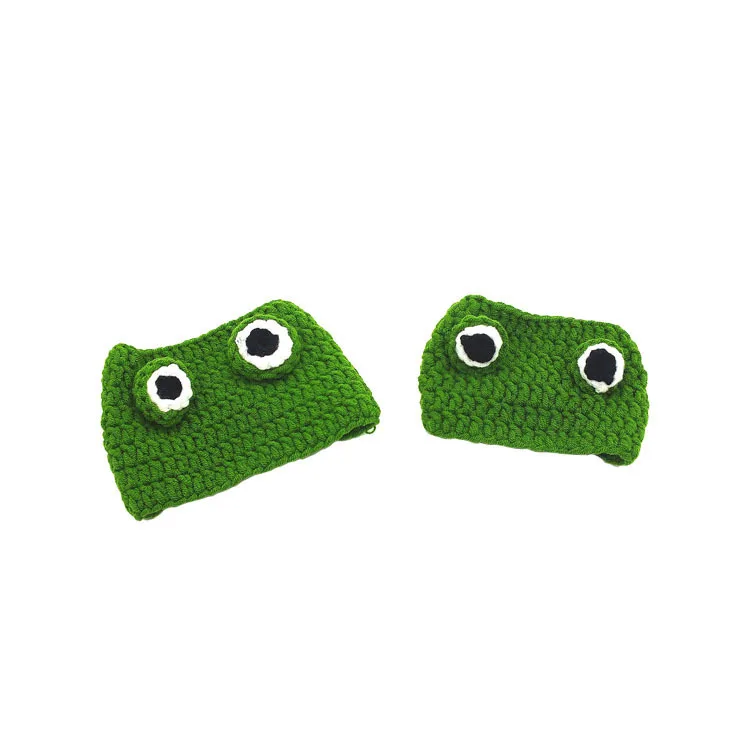 Factory Dog Cap Green Hot Sale Hand-knitted Frog Winter Crochet hat Cat Hat for Cute Dog Accessories of Small Dogs