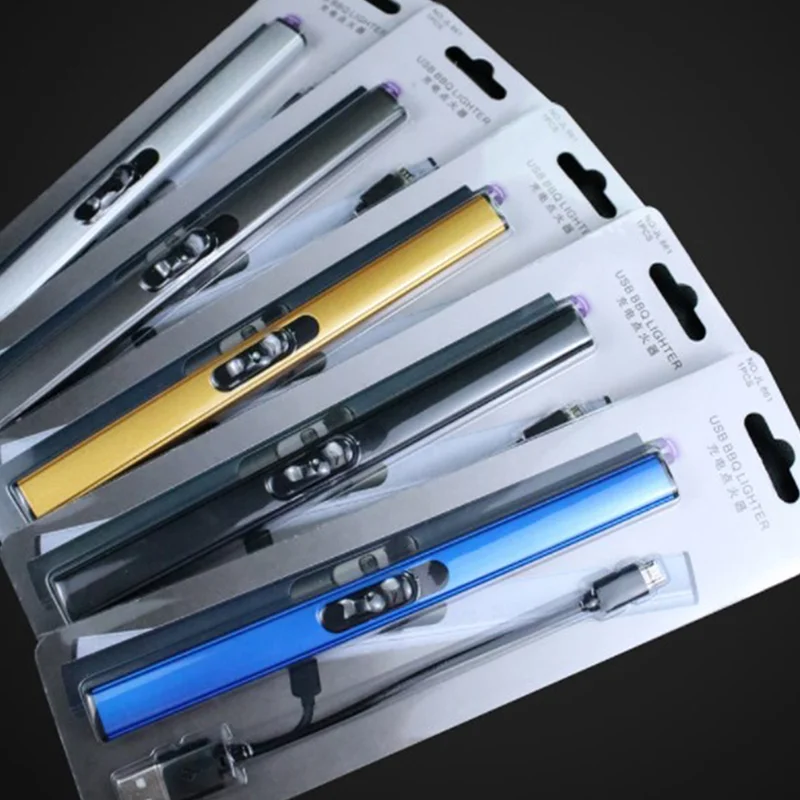 Оптовая продажа Электронная usb-зажигалка с логотипом на заказ дуговая зажигалка для барбекю