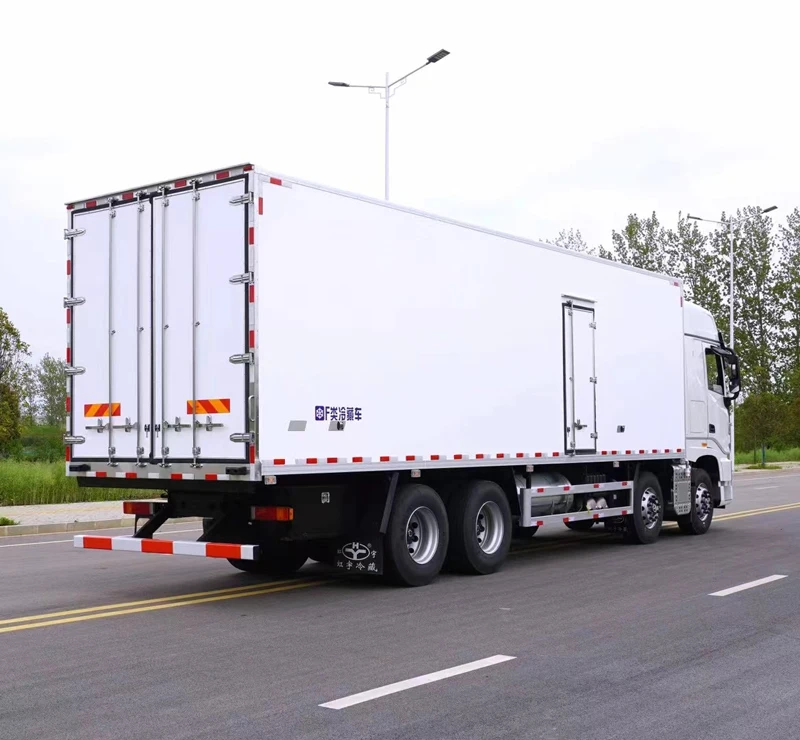 Dongfeng Tianlong 8*4 грузовик-рефрижератор для дальнего холодового транспорта вакцина консервирования мяса фруктов и овощей