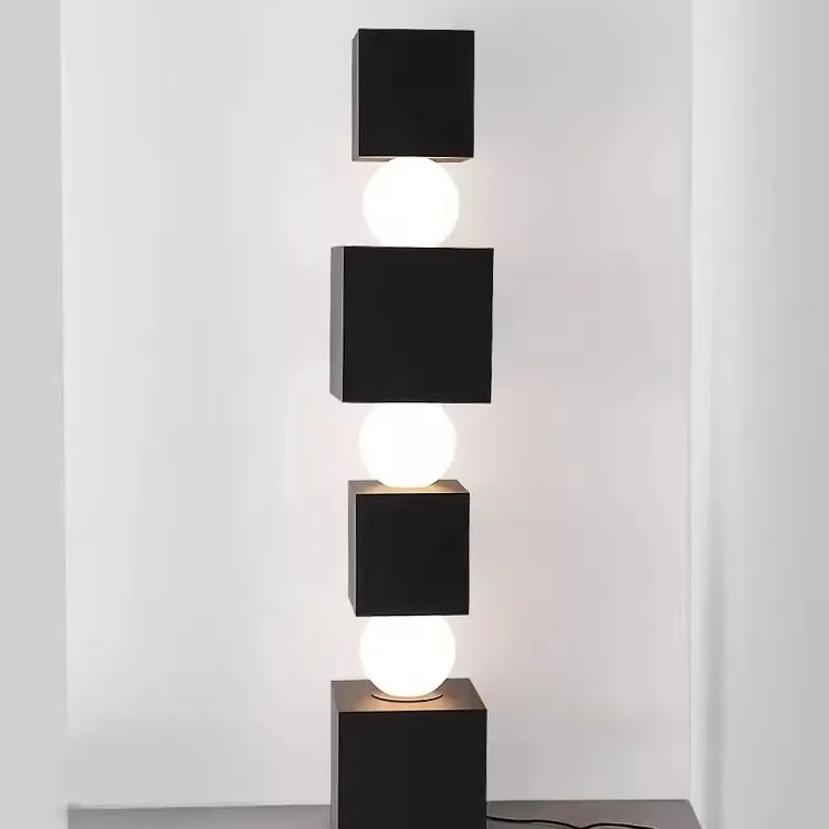 Eternal Pillar Cascade: Grand Lobby and Foyer Decorative Floor Lamp for Designer Spaces