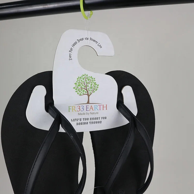 New design eco-friendly cardboard paper hangers customized paper hangers for shoe