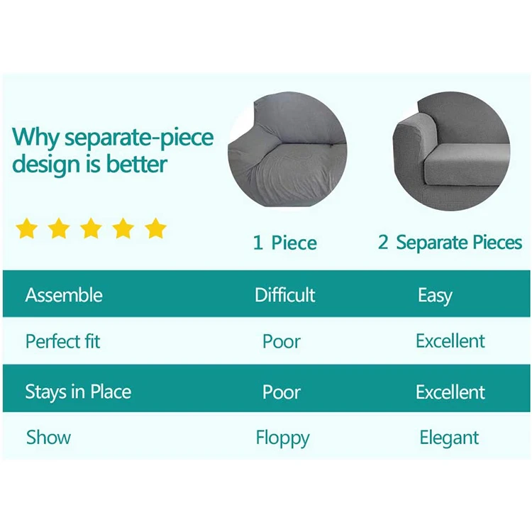 
Spandex Sofa Sofa Covers Elastic Stretch Couch Slipcover For Cushion and Sofa Separate 
