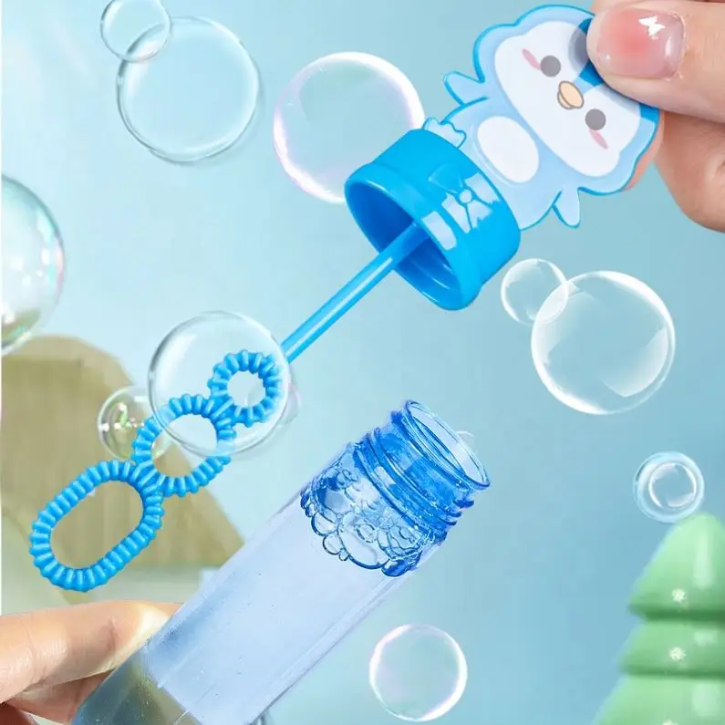 Multi-Color Mini Bubble Toys for Kids Cartoon Soapy Water Bubble Stick with Soap Tube Fun Animal Style Bubble Machine