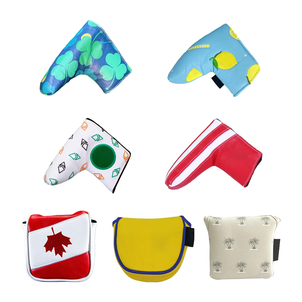 PRIMUS GOLF Various design premium pu leather golf putter head cover custom golf club driver wood headcovers