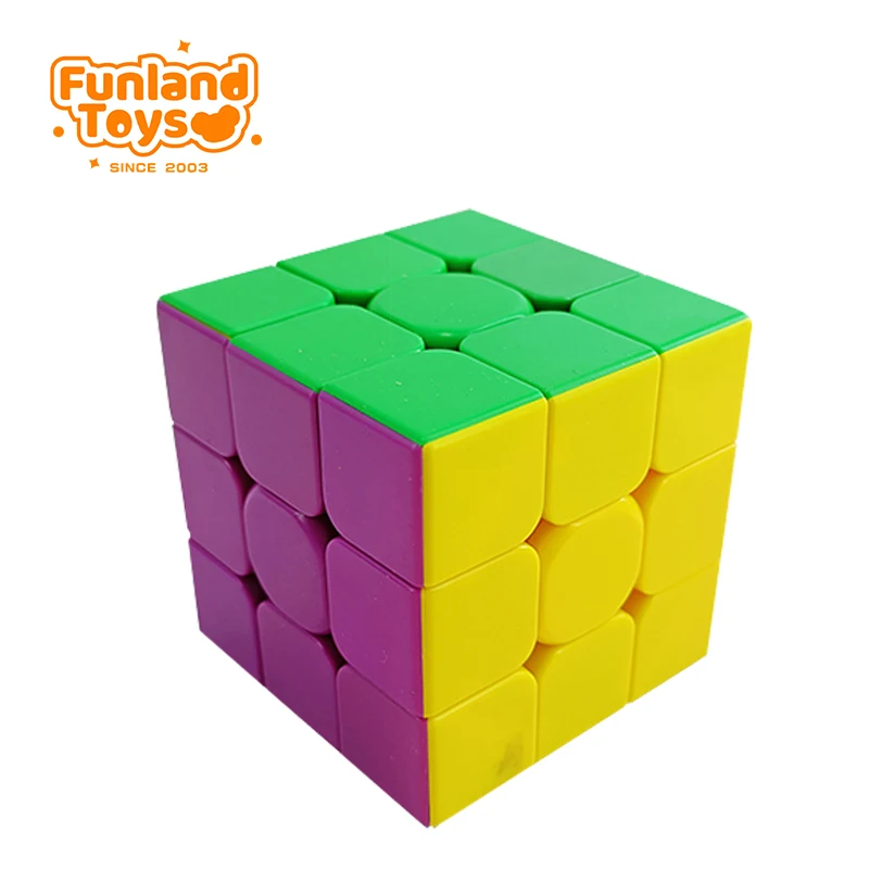 Новый 3x3 без стикеров кубик скорости 3D Волшебная квадратная головоломка детская простая мини-головоломка прочный развивающий материал из бумаги