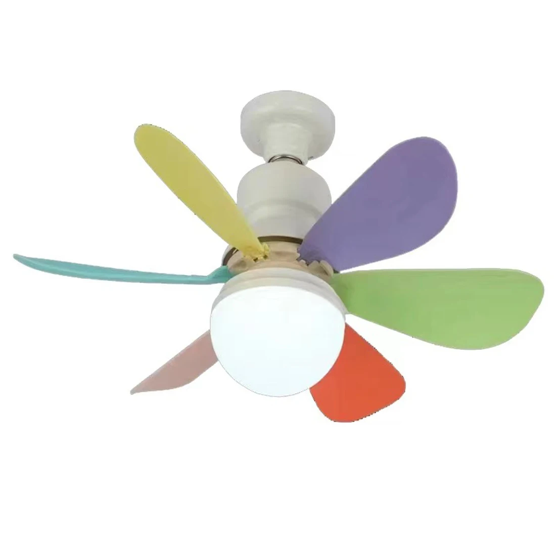 Ceiling Fan with Light Modern Screw in Light Switch with Fan Control 6 Blades & 3 Speeds Dimmable Small Socket Fan 2 In 1 Light