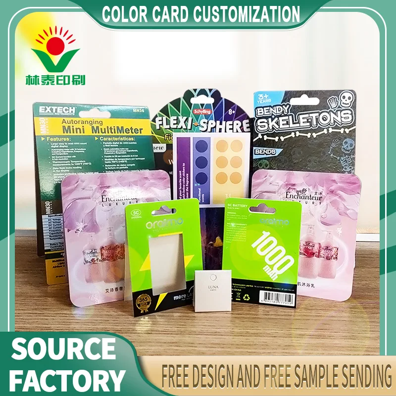 Dongguan factory customized business card packaging printing paper blister flip packaging with paper card gift