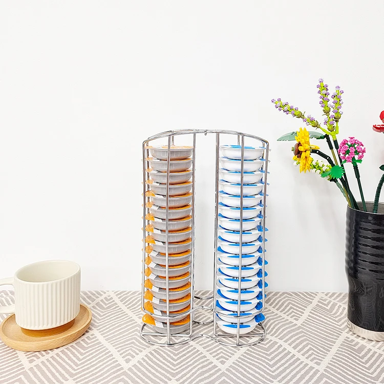 Display Rack For Tassimo 32 Coffee Pack Iron Chrome Plated Metal Wire Home Coffee Capsule Holder