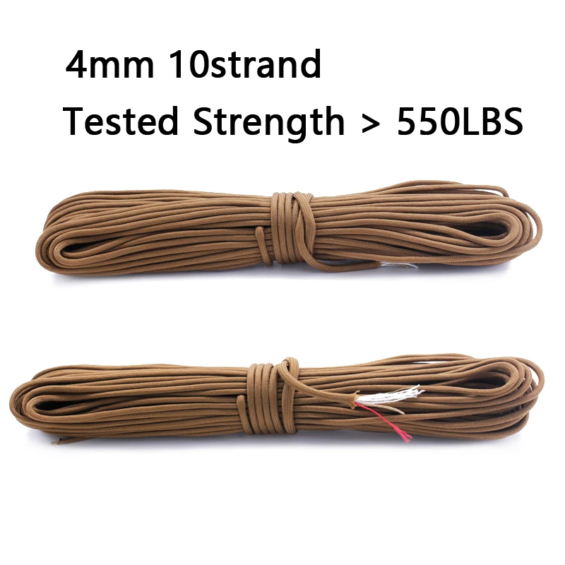 100 Feet Outdoor Survival Nylon Rope Parachute Cord for Camping, Hiking, Backpacking and Paracord Crafting