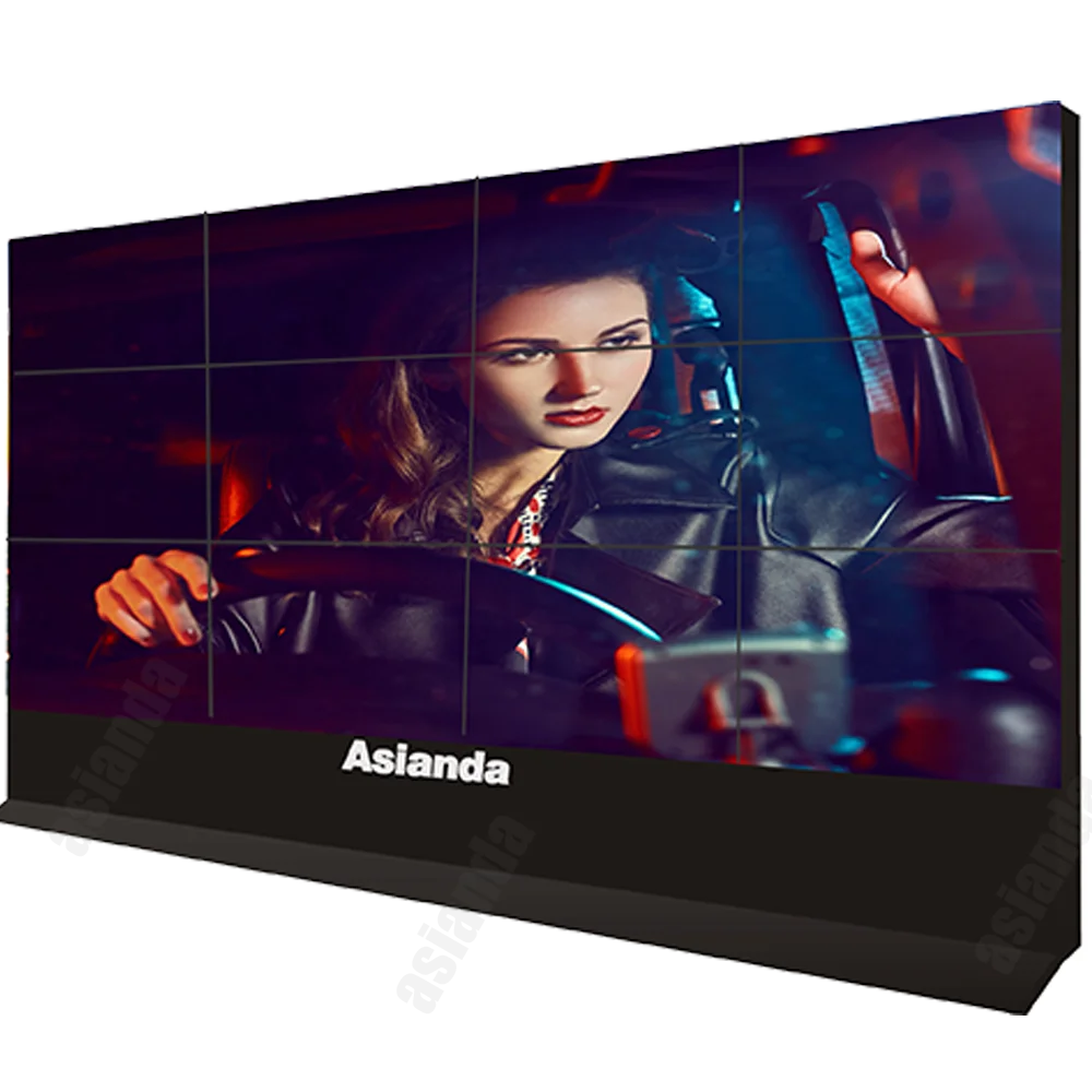 High Definition 55 Inch LCD Video Wall Panel Asianda Advertising Playing Equipment with Supper Narrow Bezel